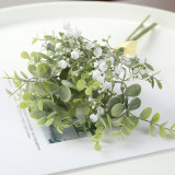 2021 Wholesale Fashion Wedding Decorative 2 Colors Silk Flowers Artificial Eucalyptus Gypsophila From China
