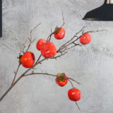 Simulated berries with cream hanging hanging persimmon home decoration plant fruit branch foam manufacturers wholesale