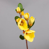 Home furnishing simulation piece single branch 5 fork feel foam simulation magnolia