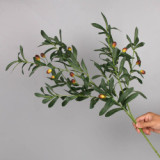 Ten branches with fruit plants simulation flowers wedding home decoration single olive branch