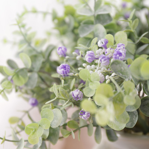 2021 Wholesale Fashion Wedding Decorative 2 Colors Silk Flowers Artificial Eucalyptus Gypsophila From China