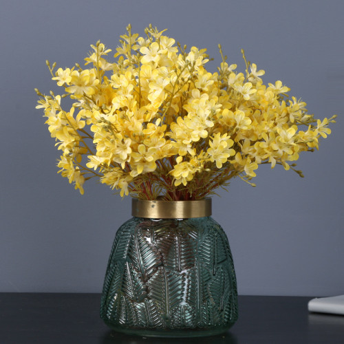 Wedding home decoration silk flower simulation plant 6 bunches of winter jasmine