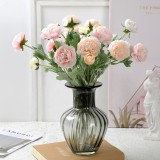 Simulated flower flocking 3 head of peony wedding arch layout home decoration ornaments flower arrangement