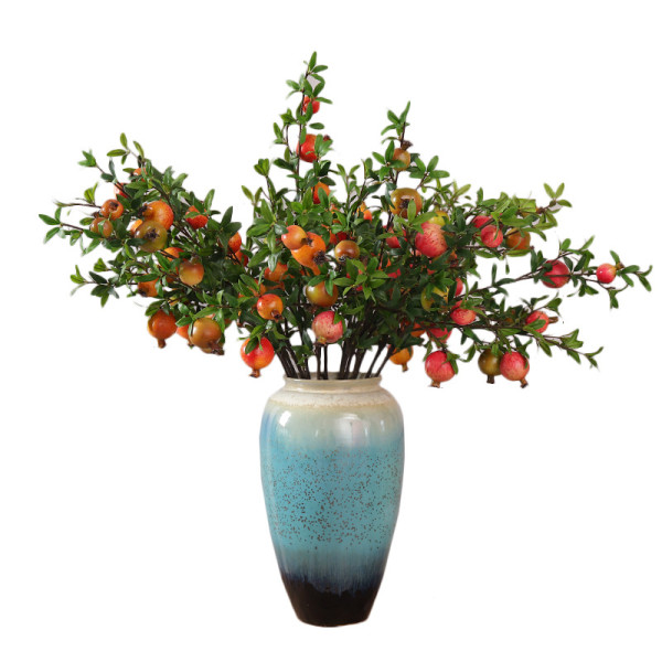 Simulation fruit pomegranate branch artificial flower home photography wedding decoration green plant factory wholesale