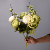 Cross border decorative home flower design European 13 peony bud core