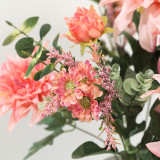 Simulated flower 12 head Oriental dahlia wedding home decoration artificial chrysanthemum dahlia flower manufacturers