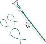 Green  Adjustable Garden Plant Plastic Twist Ties, Cable Ties