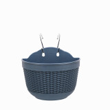 Creative Imitation Rattan Eco-Friendly Plastic Plant Pots Wall Hanging Balcony Pot