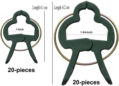 Green Gardening Plant Flower Lever Loop Gripper Clips For Supporting Or Straightening Plant Stems Stalks And Vines