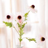 Simulated flower 4 forks single sunflower home decoration pile heart flower wedding holding flower photography props