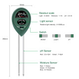 3in1 Soil Detector To Measure The Ph Value Of Soil Moisture And Light Intensity Tester