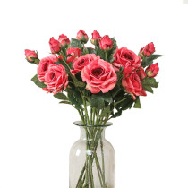 Simulation 2 head long branch feel moisturizing rose wedding home decoration artificial flower manufacturers wholesale