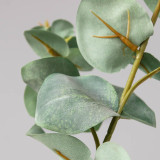 Living room decoration simulation eucalypto single branch wool pulp cloth small money leaf
