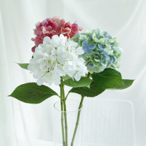 Good Quality Plastic Flowers Artificial Decoration 6 Color Simulated Hydrangea For Wedding Arrangement