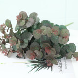Simulation flower 5 forks bundle money leaves copper money leaves eucalypt wedding simulation plant wall