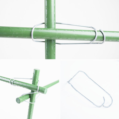 Fixed Buckle For Plastic-Coated Steel Pipe Climbing Flower Bracket Strut Connection Buckle Spring Wire Buckle
