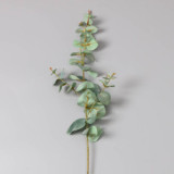 Living room decoration simulation eucalypto single branch wool pulp cloth small money leaf