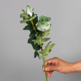 Manufacturer multi - head emulation flower European style artificial flower single branch 2 Bulgaria rose