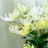 Simulated flower wedding big branch feel 6 head strange lily home decoration flame Garland green wholesale