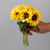 Manufacturer wholesale wedding wedding flower simulation with 6 bundles of sunflower