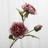 Simulate 3 immortal peach peony wedding rose ceiling flower row lead home decoration artificial flowers