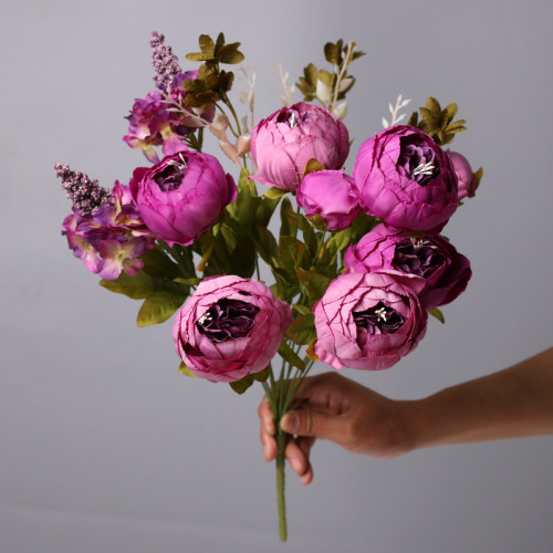 Cross border decorative home flower design European 13 peony bud core