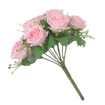 European style 9 head fragrant concubine rose flower artificial flower home decoration wedding bride holding flowers