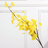 High Simulated Artificial Plastic Plants Ginkgo Biloba Leaves Branches For Indoor Home Office Wedding Decor