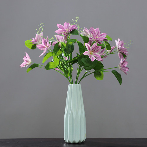 Simulated plant wall flowers wedding living room decoration feel moisturizing clematis