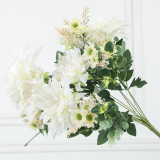 Simulated flower 12 head Oriental dahlia wedding home decoration artificial chrysanthemum dahlia flower manufacturers