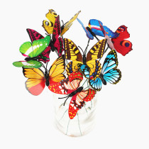 Simulation Plug Butterfly Mixed Color Single Layer Three-dimensional Plug Butterfly 3d Three-dimensional Gardening Ideas