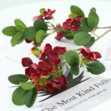 Emulated flower bean leaf flower round leaf hydrangea household artificial plant living room decoration wedding layout