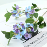 Emulated flower bean leaf flower round leaf hydrangea household artificial plant living room decoration wedding layout