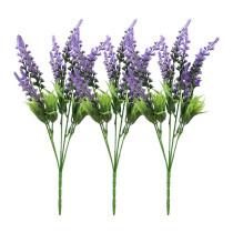 Pastoral style decoration put a bouquet of flowers cross border  green plants with soft plastic purple lavender straps