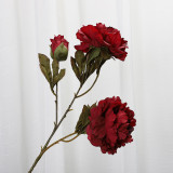 Simulate 3 immortal peach peony wedding rose ceiling flower row lead home decoration artificial flowers