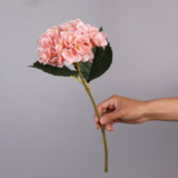 Emulation flower home decoration flower arrangement accessories single two leaf hydrangea