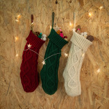Custom Embroidery Christmas Stocking Oversize Hand Knit Christmas Socks