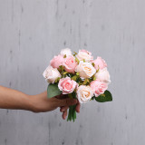 The factory wholesale silk flower household wedding holding a bouquet of roses 12 bouquet of roses