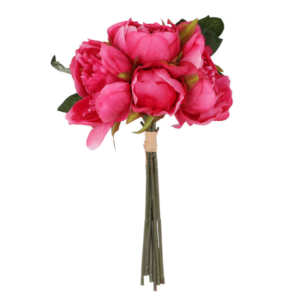 Artificial flowers indoor home decoration wedding decoration simulation bouquet 6 bundles of peony silk flowers