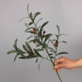 Ten branches with fruit plants simulation flowers wedding home decoration single olive branch