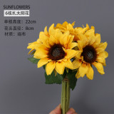 Manufacturer wholesale wedding wedding flower simulation with 6 bundles of sunflower