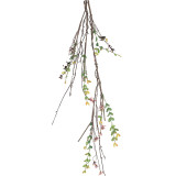 Emulation flower purple gold cattle vine home ceiling decoration cross border artificial green plant 5 fork with leaf rattan