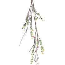 Emulation flower purple gold cattle vine home ceiling decoration cross border artificial green plant 5 fork with leaf rattan