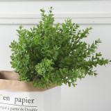 Simulated green plant single branch boxwood home decoration artificial plant flower arrangement bonsai photography cross border