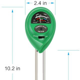 3 in 1 Plant Flower Soil pH Tester Humidity Measurement Humidity Photometer Hydroponic Analyzer Gardening Detector Hygrometer