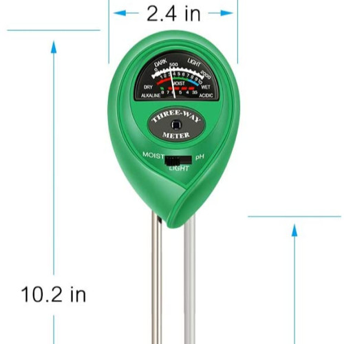 3 in 1 Plant Flower Soil pH Tester Humidity Measurement Humidity Photometer Hydroponic Analyzer Gardening Detector Hygrometer