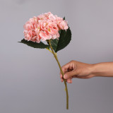 Emulation flower home decoration flower arrangement accessories single two leaf hydrangea