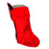 Personalized Flashing Fluffy Plush Blank Christmas Stocking