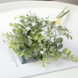2021 Wholesale Fashion Wedding Decorative 2 Colors Silk Flowers Artificial Eucalyptus Gypsophila From China