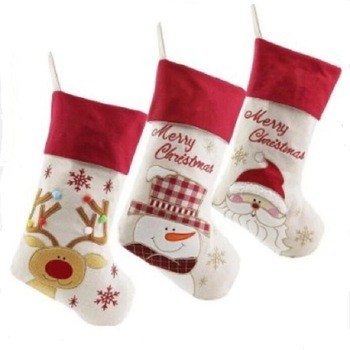 Burlap Color Sublimation Nordic Style Luxgury Christmas Stockings
